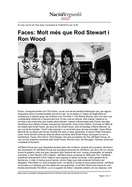 Faces: Molt Més Que Rod Stewart I Ron Wood