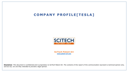 Company Profile[Tesla]