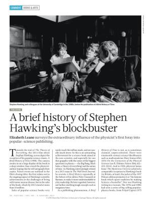 A Brief History of Stephen Hawking's Blockbuster