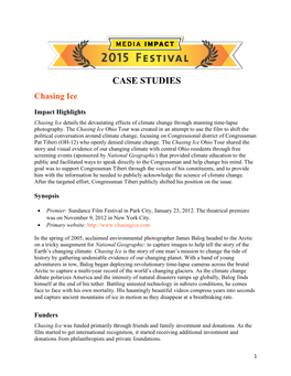 Media Impact Festival 2015 Case Studies