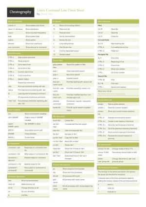 Linux Command Line Cheat Sheet by Davechild