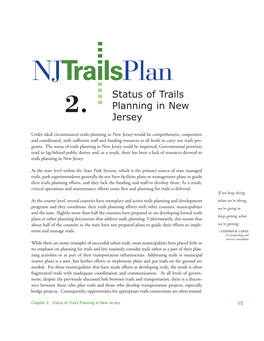Status of Trails Planning in New Jersey Could Be Improved