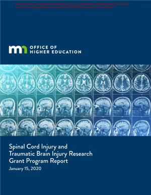 Spinal Cord Injury and Traumatic Brain Injury Research Grant Program Report 2020