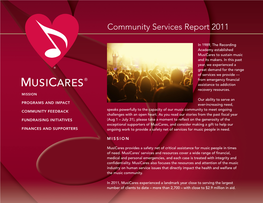 Community Services Report 2011