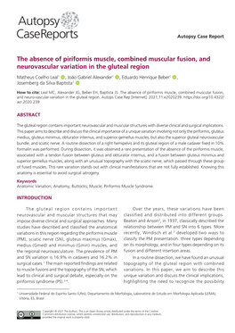 The Absence of Piriformis Muscle, Combined Muscular Fusion, and Neurovascular Variation in the Gluteal Region