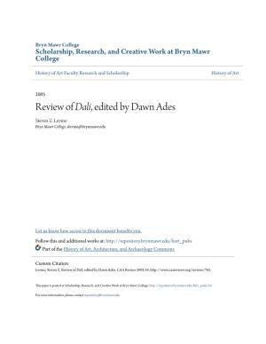 Review of Dalí, Edited by Dawn Ades Steven Z