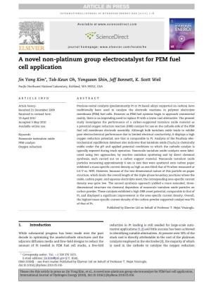 A Novel Non-Platinum Group Electrocatalyst for PEM Fuel Cell Application