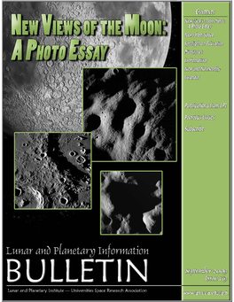 Lunar and Planetary Information Bulletin, Issue