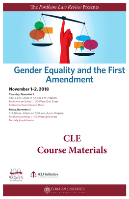 Gender Equality and the First Amendment