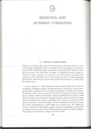 Ingestion and Nutrient Utilization