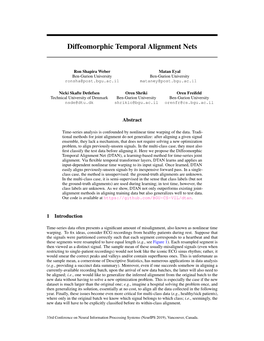 Diffeomorphic Temporal Alignment Nets