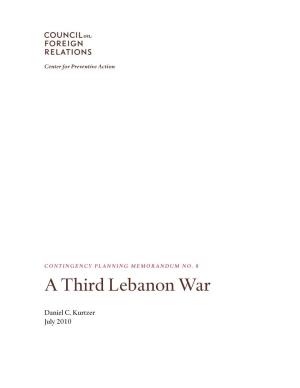 A Third Lebanon War