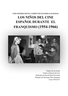 Los Niños Del Cine Español Durante El Franquismo (1954-1966)
