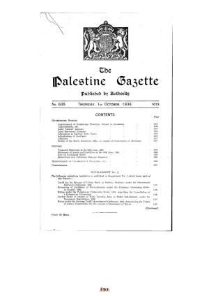 Palestine 0A3ette Publtebeb Bç Hutbority