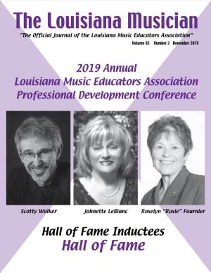 THE LOUISIANA MUSICIANPAGE ? “The Official Journal of the Louisiana Music Educators Association” Volume 85 Number 2 November 2019