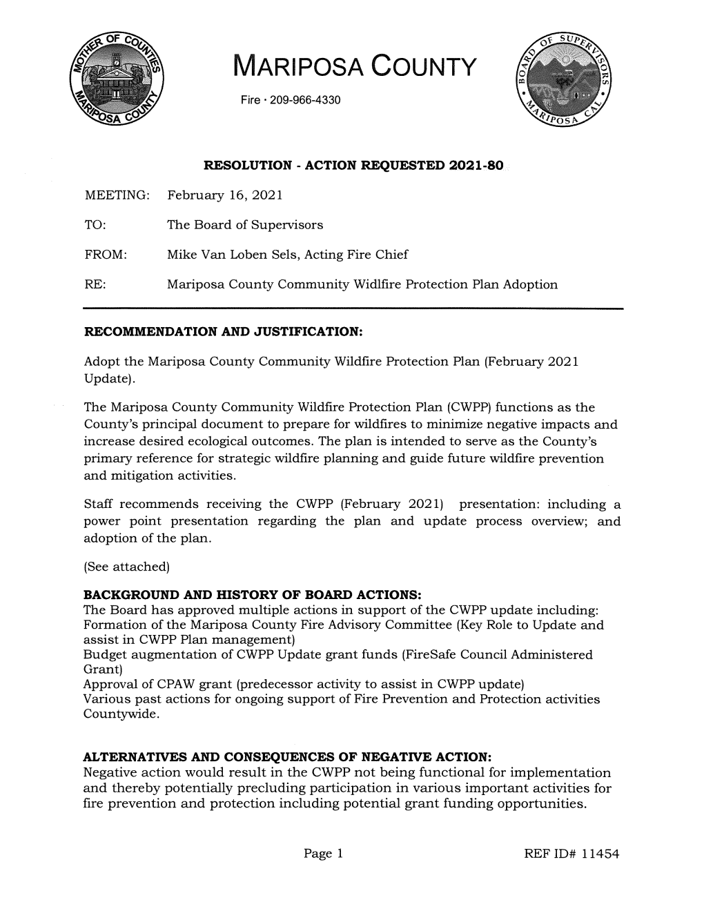 Mariposa County CWPP FEB 2021 FINAL