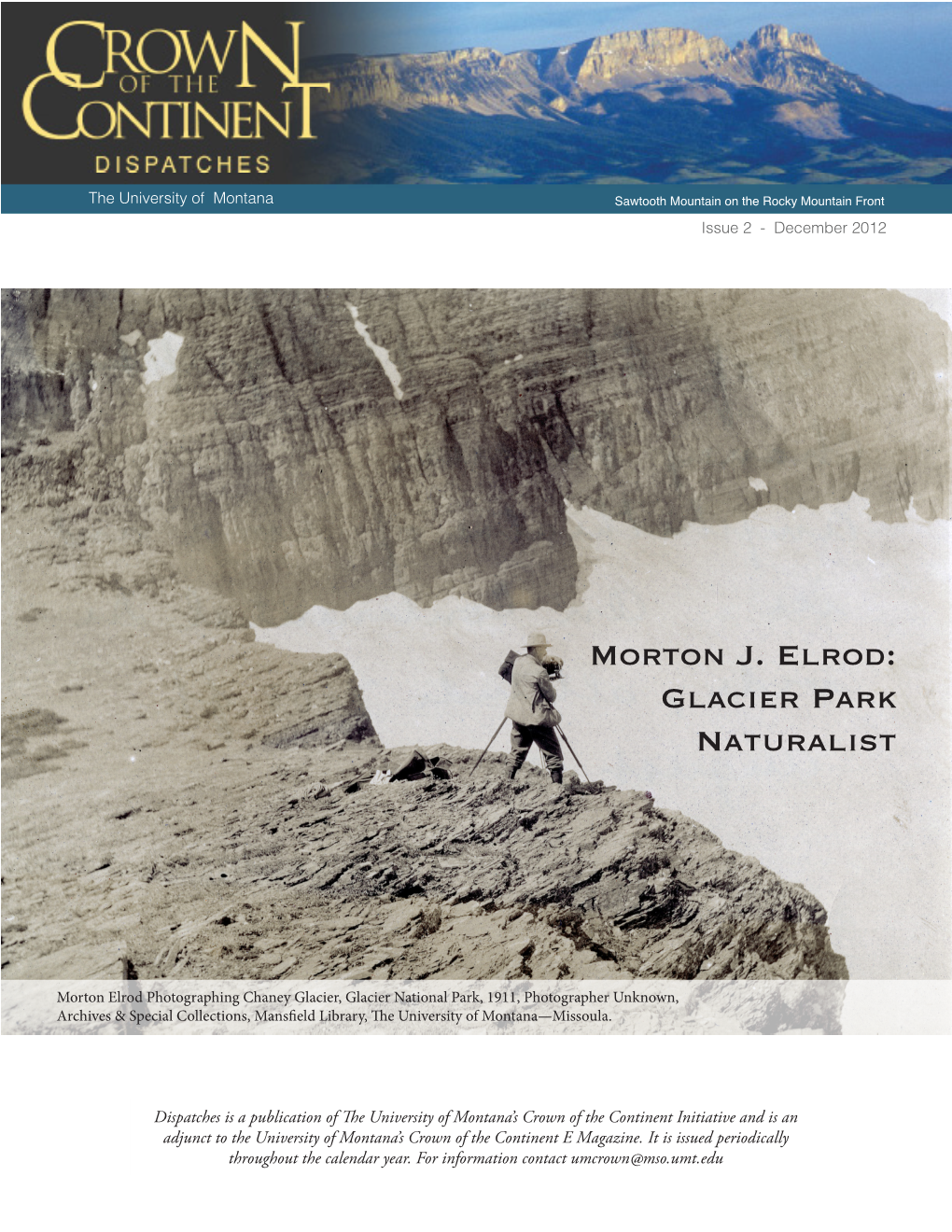 Morton J. Elrod: Glacier Park Naturalist