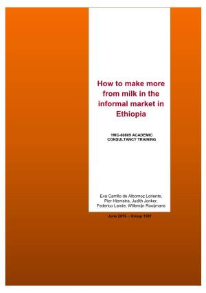 How to Make More from Milk in the Informal Market in Ethiopia