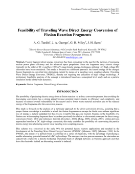 Feasibility of Traveling Wave Direct Energy Conversion of Fission Reaction Fragments