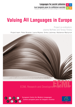 Valuing All Languages in Europe