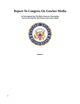 Report to Congress on Gawker Media