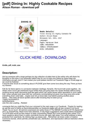 &lt;3Ecae81&gt; [Pdf] Dining In: Highly Cookable Recipes Alison Roman