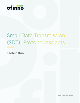Small Data Transmission (SDT): Protocol Aspects