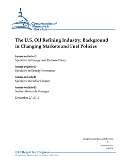 The US Oil Refining Industry