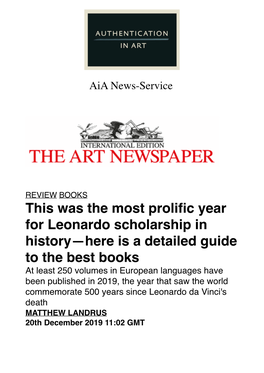This Was the Most Prolific Year for Leonardo