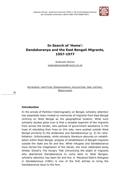 'Home': Dandakaranya and the East Bengali Migrants, 1957-1977