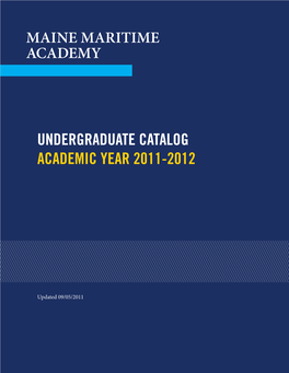 Undergraduate Catalog Academic Year 2011-2012