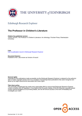 The Professor in Children's Literature