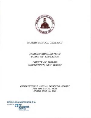 Morris School District Board of Education County of Morris Morristown, New Jersey