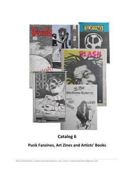 Catalog 6 Punk Fanzines, Art Zines and Artists’ Books