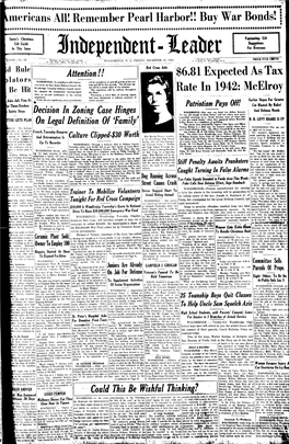 Mericans All! Remember Pearl Harbor!! Buy War Bonds! | .81 Expected As Tax Rate in 1942: Mcelroy