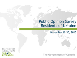 Public Opinion Survey Residents of Ukraine