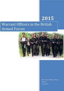 Warrant Officers in the British Armed Forces