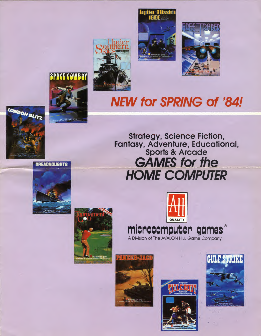 Avalon Hill Microcomputer Games Catalog Spring 1984