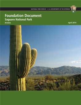 Foundation Document, Saguaro National Park, Arizona