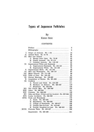 Types of Japanese Folktales