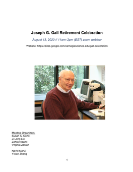 Joseph G. Gall Retirement Celebration