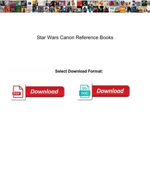 Star Wars Canon Reference Books