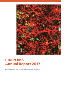 RIKEN IMS Annual Report  RIKEN Center for Integrative Medical Sciences  T Jp English/ Jp