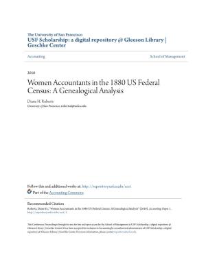 Women Accountants in the 1880 US Federal Census: a Genealogical Analysis Diane H