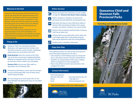 Stawamus Chief and Shannon Falls Provincial Parks
