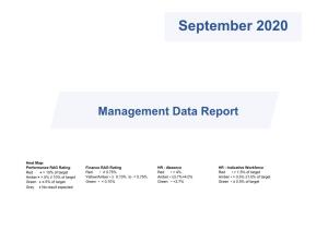 Management Data Report September 2020