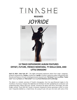 Joyride Album PR Final 4.13.18