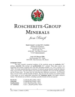 Roscherite-Group Minerals from Brazil