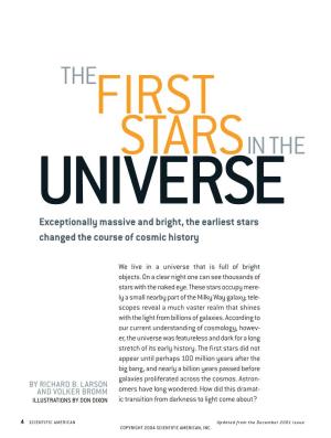The FIRST STARS in the UNIVERSE WERE TYPICALLY MANY TIMES More Massive and Luminous Than the Sun