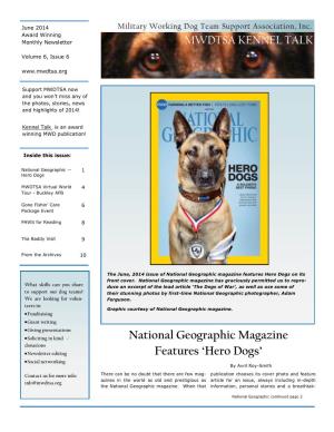 National Geographic Magazine Features 'Hero Dogs'